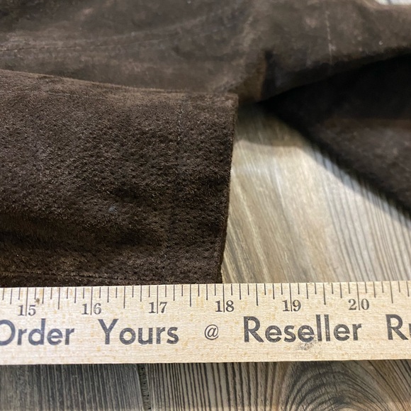 SOLD Ruff Hewn Womens - Full Zip Jacket Brown Black Genuine Leather - Size - Picture 10 of 10